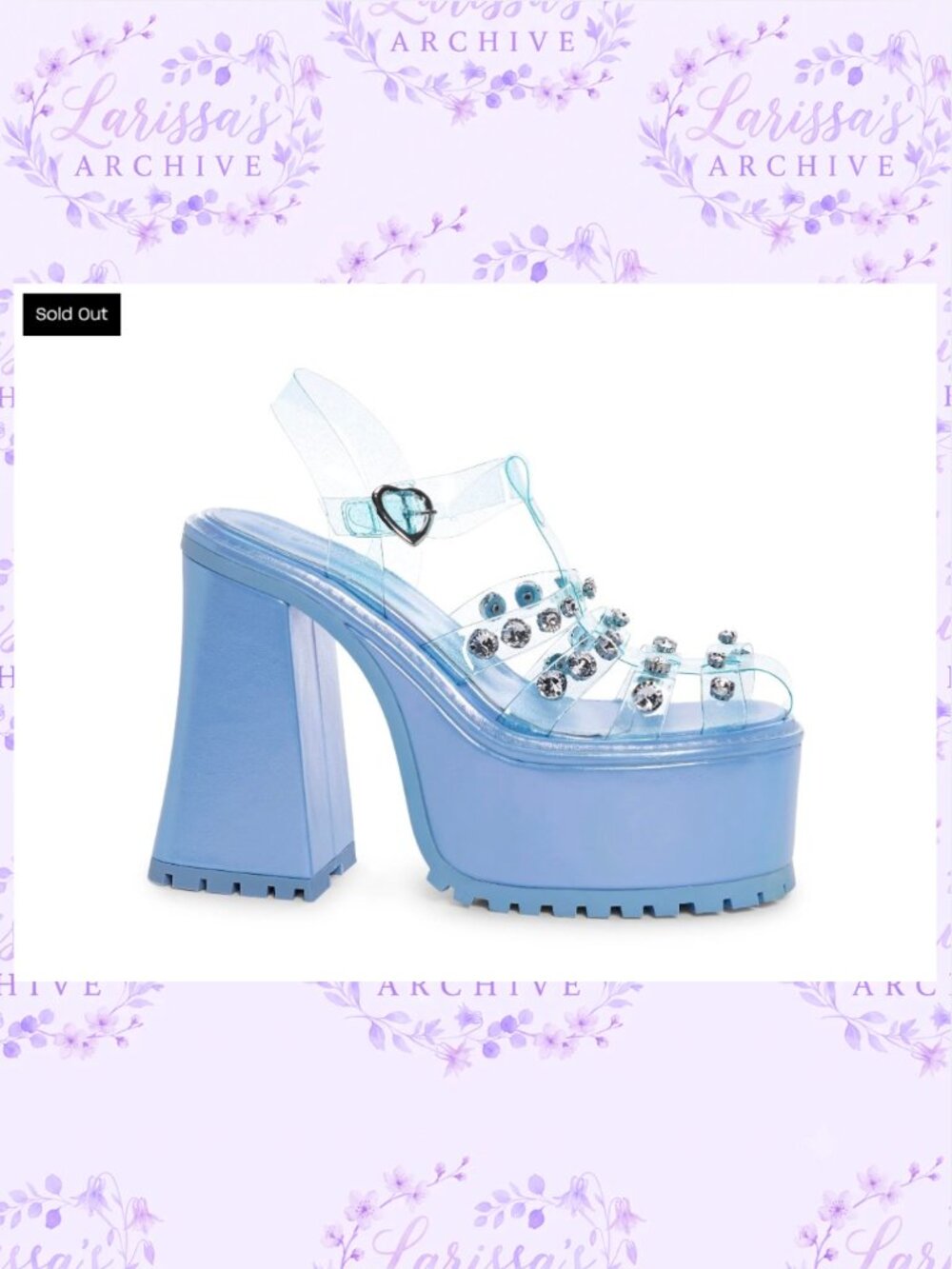 Sugar Thrillz by Dolls Kill | Self-Love Club Holographic Platform Heels | Size 7 - Picture 15 of 15